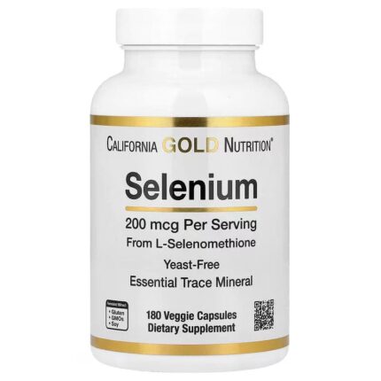 California Gold Nutrition Selenium Antioksidan 200 mcg 180 Veggie Caps