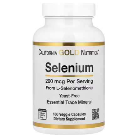 California Gold Nutrition Selenium Antioksidan 200 mcg 180 Veggie Caps