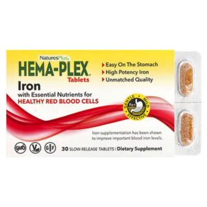 Natures Plus Hema-Plex Iron (B12 +B6 + Niacin + Demir + Zinc)- 30 Slow-Release Tablet - Görsel 2