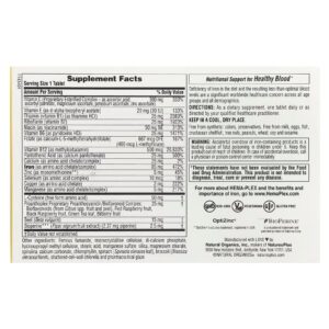 Natures Plus Hema-Plex Iron (B12 +B6 + Niacin + Demir + Zinc)- 30 Slow-Release Tablet - Görsel 3