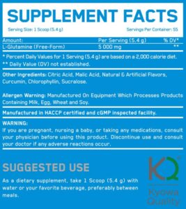 EVERBUILD Glutamine 5000 300 GRAM - 55 SERVİS - Görsel 3