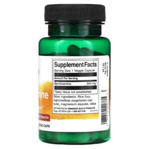 Swanson Benfotiamine Maximum Strength 300 mg 60 Vegetarian Caps