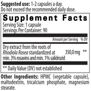VEMOHERB Rhodiola Rosea 90 Caps. - Görsel 4