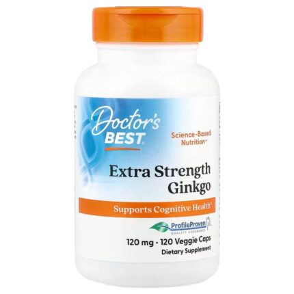 Doctor's Best Extra Potency Ginkgo Biloba 120 mg 120 Plant-Based Capsules
