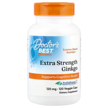 Doctor's Best Extra Potency Ginkgo Biloba 120 mg 120 Plant-Based Capsules