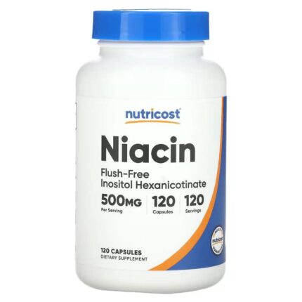 Nutricost Vitamin B3 Niacin Flush-Free 500 mg 120 Capsules
