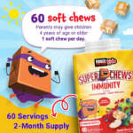 Force Factor Kids Super Chews Immunity Immune Health Apple Berry Burst 60 Soft Chews - Görsel 3