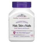 21st Century Hair Vitamin Skin & Nails Advanced Formula 50 Tablets (Inositol+PABA+BİOTİN+B12)