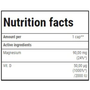 Trec Nutrition Vitamin 2000 IU D3  Magnesium(Magnezyum)  Vitamin D 60 caps - Görsel 2