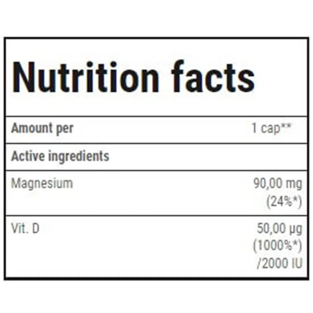 Trec Nutrition Vitamin 2000 IU D3  Magnesium(Magnezyum)  Vitamin D 60 caps