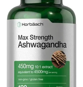 Horbaach Ashwagandha Supplement 4500mg 10:1 Extract 120 Kapsül