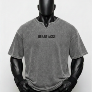 Beast Mode Baskılı Gri Renk Oversize (XXL)