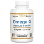 California Gold Nutrition Premium Omega 3 Fish Oil 100 SOFTGEL