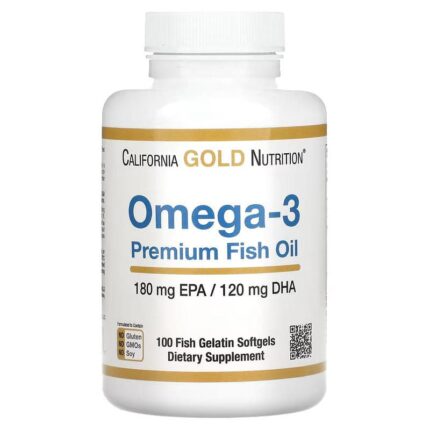 California Gold Nutrition Premium Omega 3 Fish Oil 100 SOFTGEL