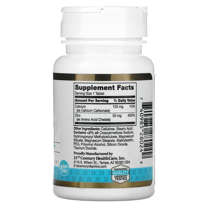 21st Century Chelated Zinc(Çinko) Demir ekstrat 50 mg 60 Tablets - Görsel 2