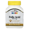 21st Century Folic Acid Vitamin B9 Folate Heart Health 800 mcg 180 Easy to Swallow Tablets