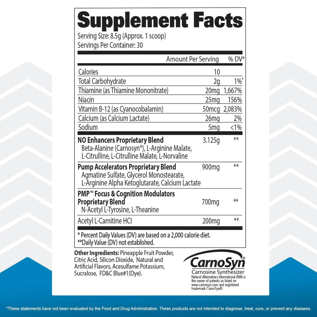 GAT PMP without STM Peak Muscle Performance Agmatine sulfate Nox Pump Preworkout - Görsel 4