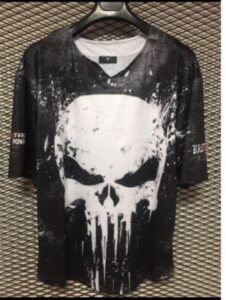 Punisher Baskılı Siyah Oversıze Beast Mode Tişört - Görsel 2