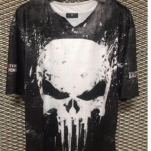 Punisher Baskılı Siyah Oversıze Beast Mode Tişört