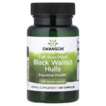 Swanson Full Spectrum Black Walnut Hulls Digestive Health 500 mg 60 Caps