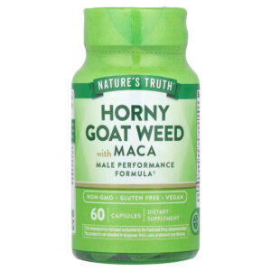 Nature's Truth Horny Goat Weed with Maca Tribulus Male Performance 60 Caps