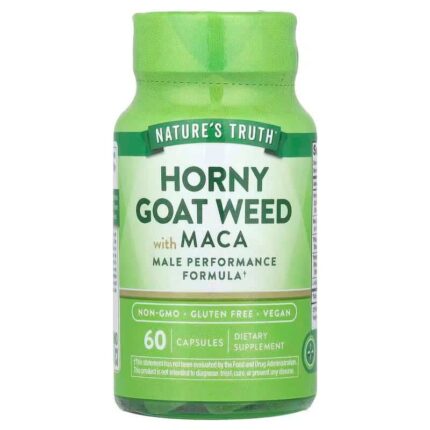 Nature's Truth Horny Goat Weed with Maca Tribulus Male Performance 60 Caps