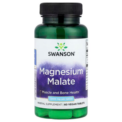 Swanson Magnesium Malate Bone Health 1,000 mg 60 Vegan Tablets