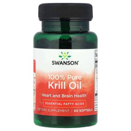 Swanson 100% Pure Krill Oil Omega Fish Oils EPA DHA 60 Softgels