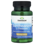 Swanson Suntheanine L-Theanine Brain & Cognitive 200 mg 60 Vegan Capsules