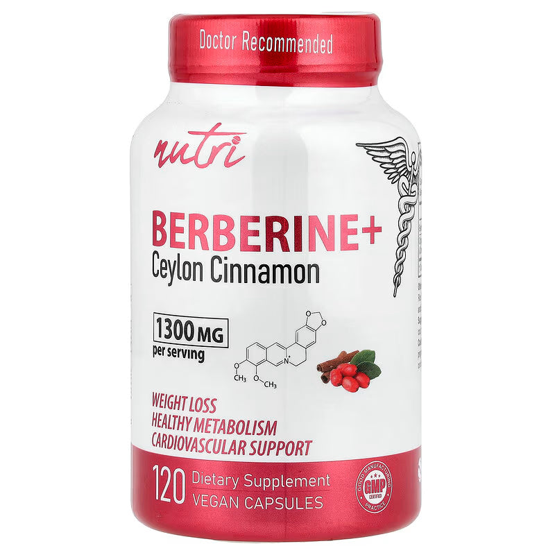 Nutri Berberine + Ceylon Cinnamon Weight loss 120 Vegan Capsules