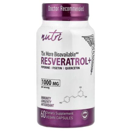 Nutri, Resveratrol+ Antioxidants 60 Vegan Capsules