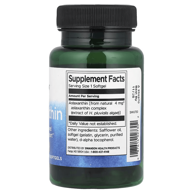 Swanson Astaxanthin Immune Health and Antioxidant Support 4 mg 60 Softgels - Görsel 2