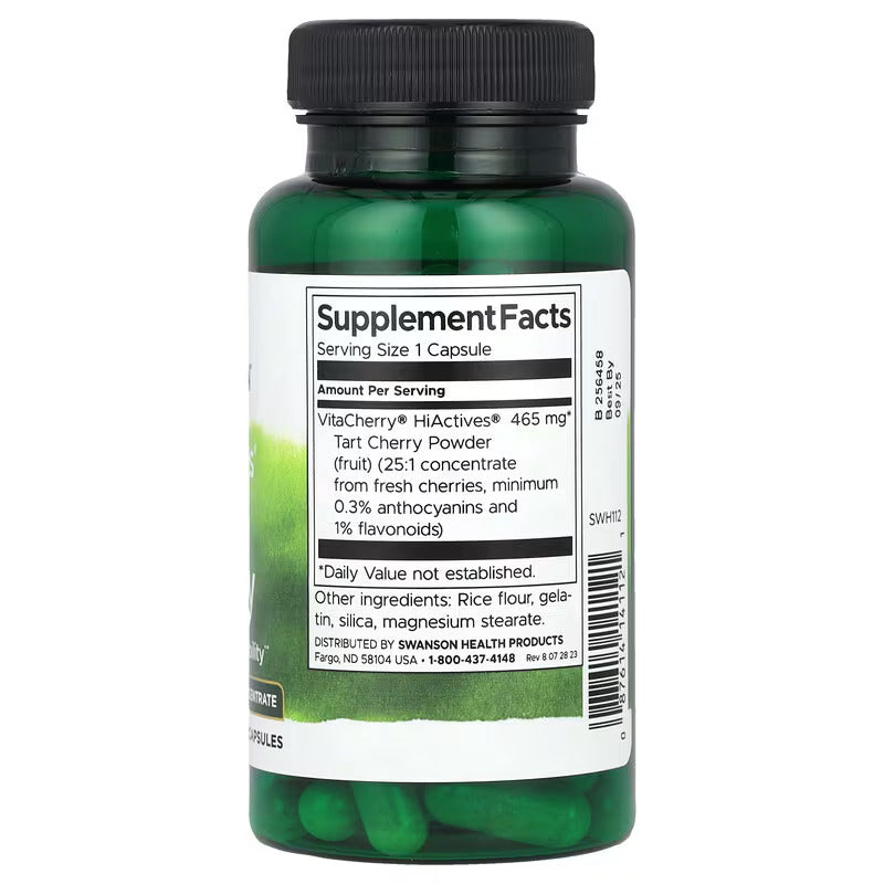 Swanson HiActives Tart Cherry 465 mg 60 Caps - Görsel 2
