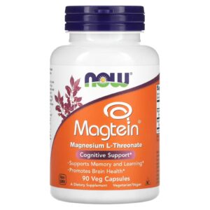 NOW Foods, Magtein®, Magnesium L-Threonate, 2,000 mg, 90 Veg Caps