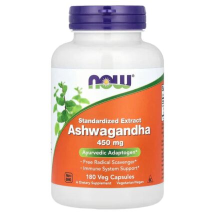 NOW Ashwagandha Extract 450mg / 180 VCaps.