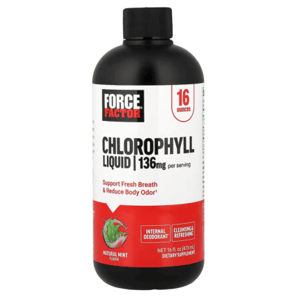 Force Factor Chlorophyll Copper Liquid Internal Deodorant Natural Mint 16 fl oz 473 ml