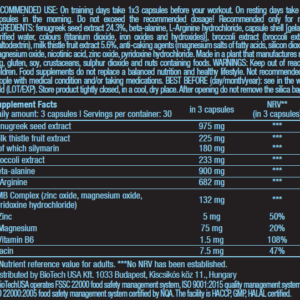 Biotech USA Black Test + Fenugreek +Hmb + Ecdysterone + Zma / 90 Caps