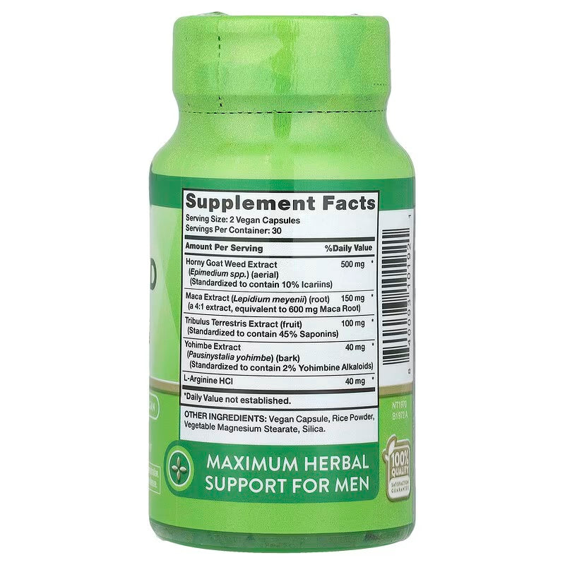 Nature’s Truth Horny Goat Weed with Maca Tribulus Male Performance 60 Caps