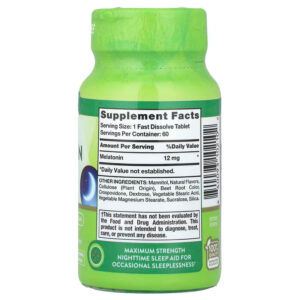 Nature's Truth Sleep Melatonin Natural Berry 12 mg 60 Fast Dissolve Tablets - Görsel 2