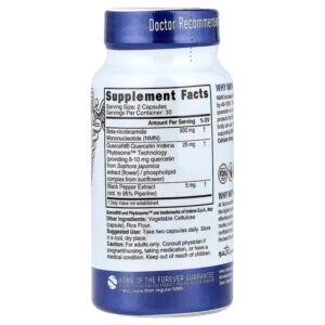 Nutri, NMN+ Nicotinamide Mononucleotide Brain Health 60 Vegan Capsules