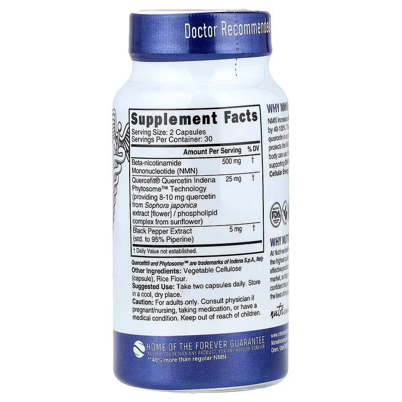 Nutri, NMN+ Nicotinamide Mononucleotide Brain Health 60 Vegan Capsules - Görsel 2
