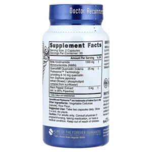 Nutri, NMN+ Max Strength Nicotinamide Mononucleotide 60 Vegan Caps