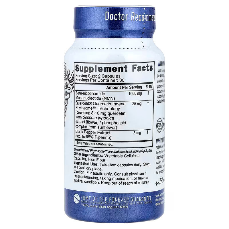 Nutri, NMN+ Max Strength Nicotinamide Mononucleotide 60 Vegan Caps - Görsel 2