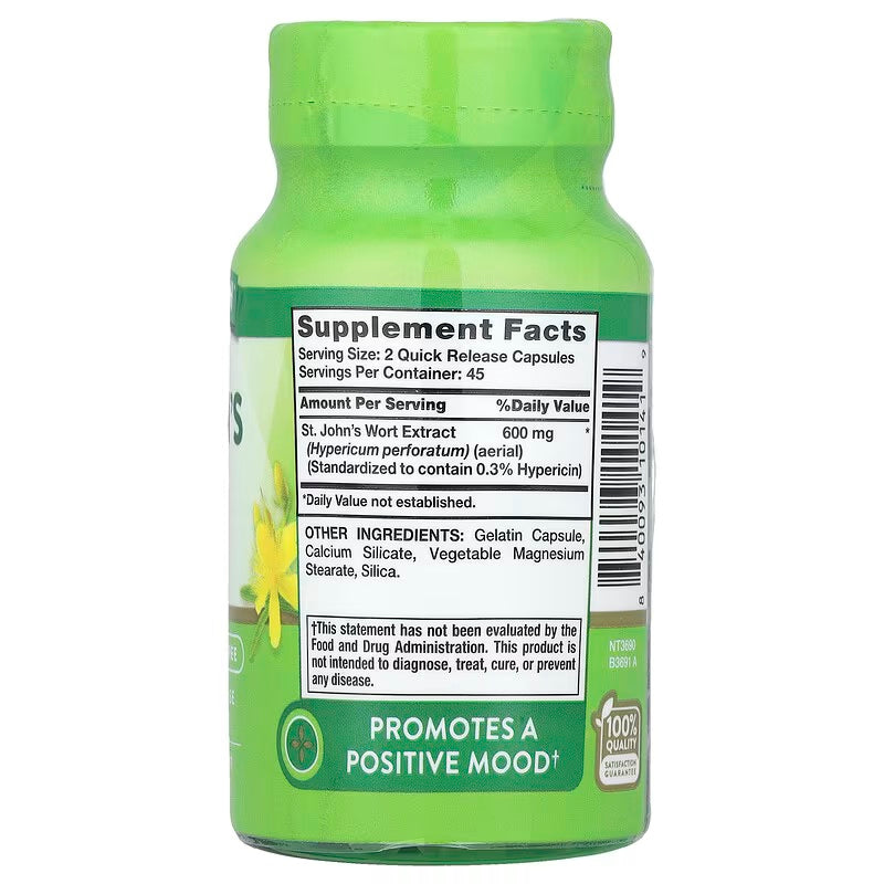 Nature’s Truth St. John’s Wort 90 Quick Release Caps