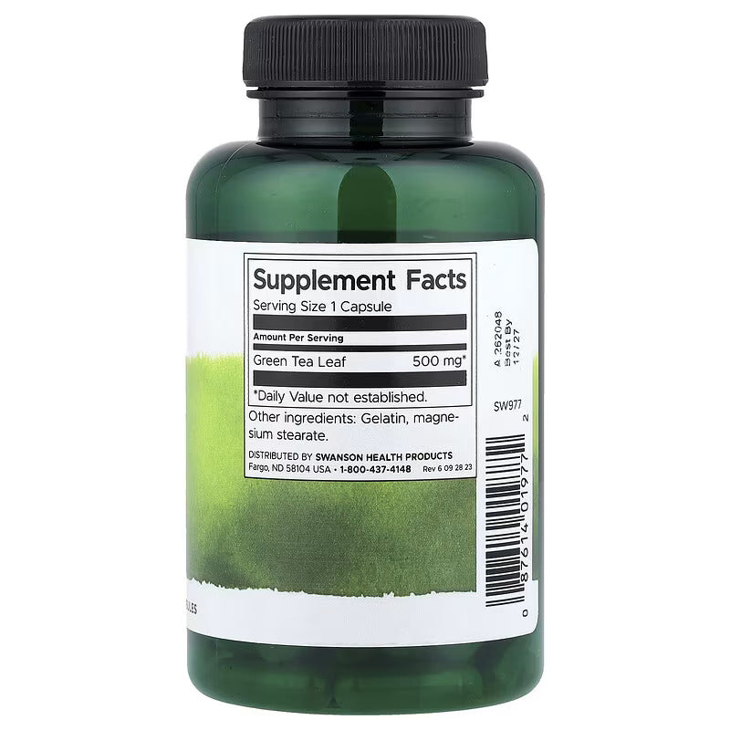 Swanson Green Tea Antioxidant Support 500 mg 100 Caps - Görsel 2