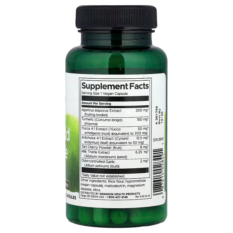 Swanson Uric Acid Cleanse Turmeric Yucca Kidney Detox Cleanse Formulas 60 Vegan Capsules