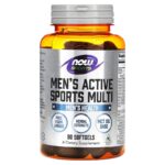 NOW Foods, Sports, Men’s Active Sports Multi Vitamin+Tribulus+Maca+Panax+Zma+MCT 90 Softgels
