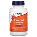 NOW Foods Inositol 500 mg, Healthy Membrane Function Cellular Health 100 Veg Caps