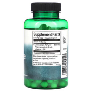 Swanson L-Lysine Lizin 500 mg 90 Veggie Capsules