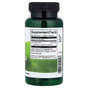 Swanson Full Saw Palmetto Prostate Health 540 mg 100 Vegan Caps - Görsel 2